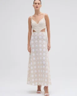 PatBO NATURAL CROCHET DRESS- Dresses & Jumpsuits