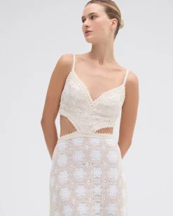 PatBO NATURAL CROCHET DRESS- Dresses & Jumpsuits