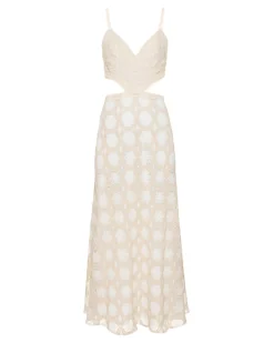 PatBO NATURAL CROCHET DRESS- Dresses & Jumpsuits
