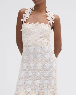 PatBO NATURAL CROCHET MIDI DRESS- Dresses & Jumpsuits