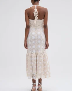 PatBO NATURAL CROCHET MIDI DRESS- Dresses & Jumpsuits