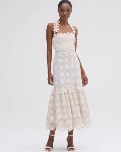 PatBO NATURAL CROCHET MIDI DRESS- Dresses & Jumpsuits