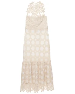 PatBO NATURAL CROCHET MIDI DRESS- Dresses & Jumpsuits