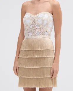 PatBO NATURAL CROCHET MINI DRESS- Dresses & Jumpsuits