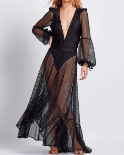 PatBO Netted Beach Skirt- Cover-ups
