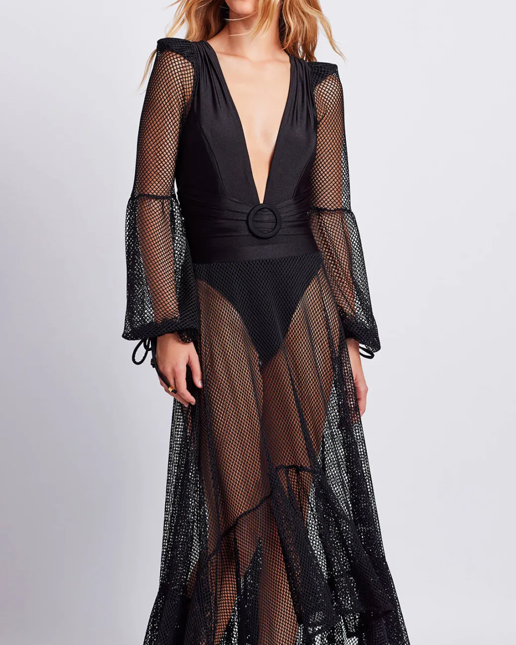 PatBO Netted Beach Skirt- Cover-ups