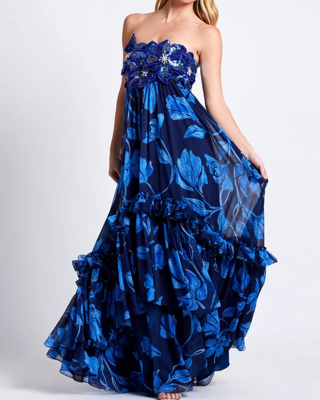 PatBO Nightflower Beaded Strapless Gown (FINAL SALE)- Dresses & Jumpsuits
