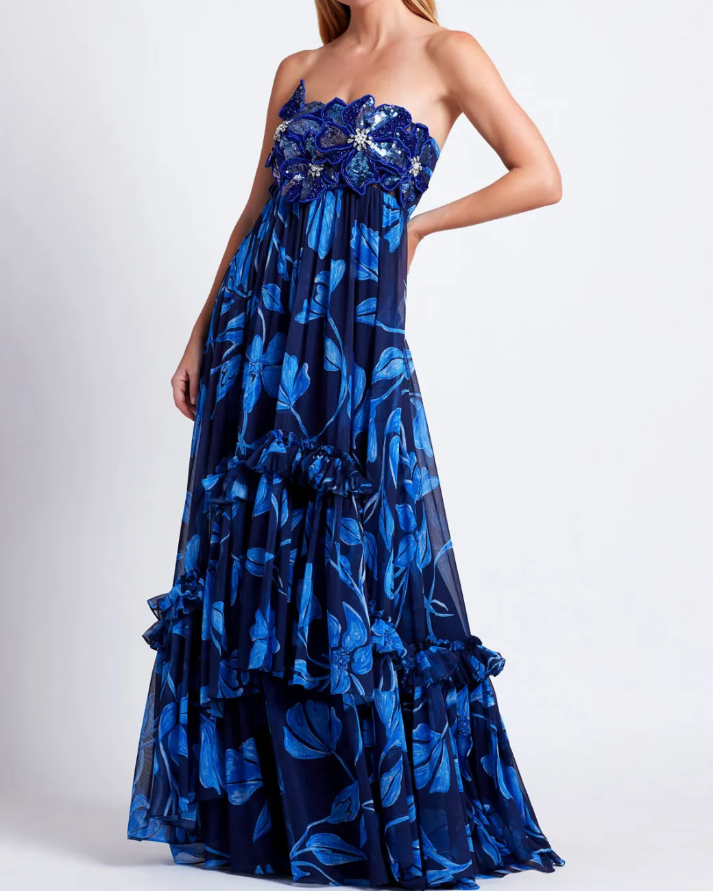 PatBO Nightflower Beaded Strapless Gown (FINAL SALE)- Dresses & Jumpsuits