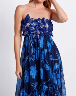 PatBO Nightflower Beaded Strapless Gown (FINAL SALE)- Dresses & Jumpsuits