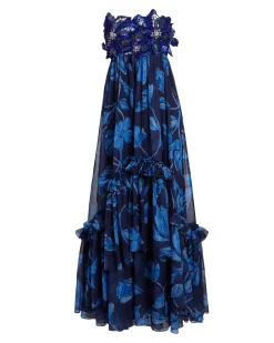 PatBO Nightflower Beaded Strapless Gown (FINAL SALE)- Dresses & Jumpsuits