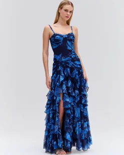 PatBO NIGHTFLOWER BUSTIER MAXI DRESS (FINAL SALE)- Dresses & Jumpsuits