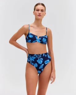 PatBO Nightflower High Cut Bikini Bottom (FINAL SALE)- Bikinis
