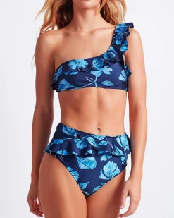 PatBO Nightflower High Waist Bikini Bottom (FINAL SALE)- Bikinis