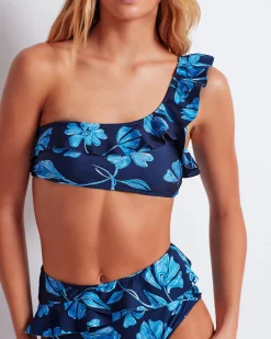 PatBO Nightflower One Shoulder Bikini Top (FINAL SALE)- Bikinis
