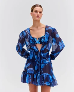 PatBO Nightflower Short Robe (FINAL SALE)- Cover-ups
