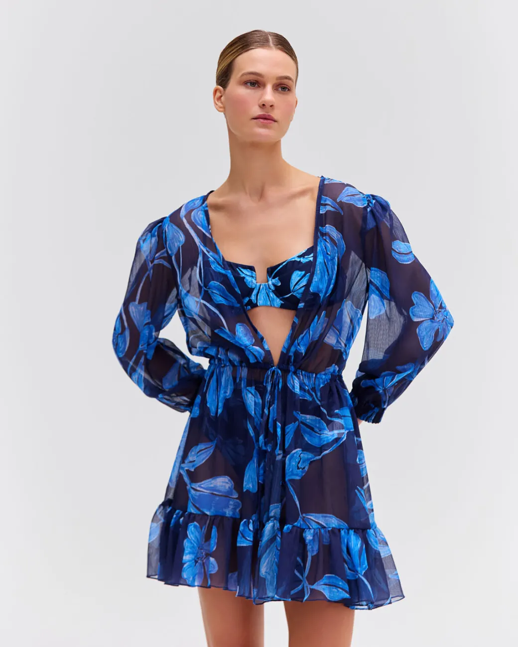 PatBO Nightflower Short Robe (FINAL SALE)- Cover-ups