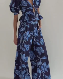 PatBO Nightflower Wide Leg Pant (FINAL SALE)- Matching Sets|Bottoms