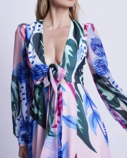 PatBO Nova Flora Deep V Maxi Dress (FINAL SALE)- Dresses & Jumpsuits