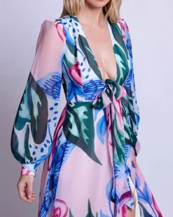 PatBO Nova Flora Deep V Maxi Dress (FINAL SALE)- Dresses & Jumpsuits