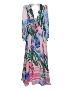 PatBO Nova Flora Deep V Maxi Dress (FINAL SALE)- Dresses & Jumpsuits