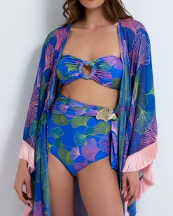 PatBO Ocean Leaf Bandeau Bikini Top (FINAL SALE)- Bikinis
