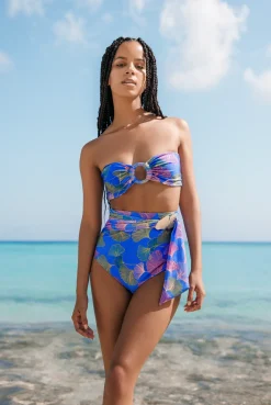 PatBO Ocean Leaf Bandeau Bikini Top (FINAL SALE)- Bikinis