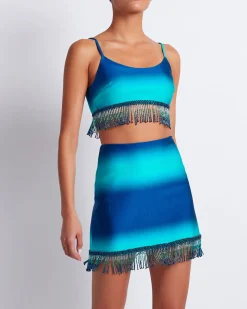 PatBO OMBRE BEADED MINI SKIRT (FINAL SALE)- Cover-ups|Matching Sets