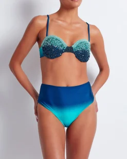 PatBO OMBRE HIGH WAIST BIKINI BOTTOM (FINAL SALE)- Bikinis|Matching Sets