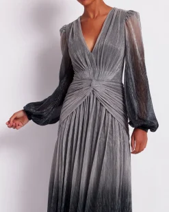 PatBO OMBRE LUREX PLUNGE GOWN (FINAL SALE)- Dresses & Jumpsuits