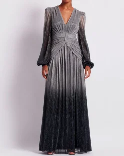 PatBO OMBRE LUREX PLUNGE GOWN (FINAL SALE)- Dresses & Jumpsuits