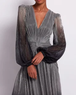 PatBO OMBRE LUREX PLUNGE GOWN (FINAL SALE)- Dresses & Jumpsuits