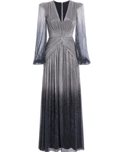 PatBO OMBRE LUREX PLUNGE GOWN (FINAL SALE)- Dresses & Jumpsuits