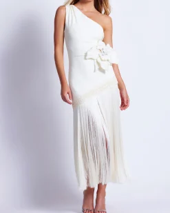 PatBO One Shoulder Flower Applique Dress (FINAL SALE)- Dresses & Jumpsuits