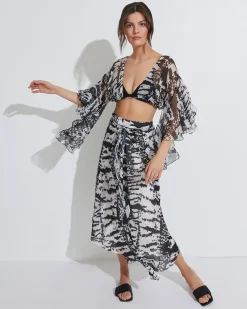 PatBO X ALESSANDRA RUFFLE SLEEVE TOP (FINAL SALE)- Tops & Bodysuits