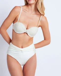 PatBO Pearl Beaded Bikini Top (FINAL SALE)- Bikinis|Matching Sets