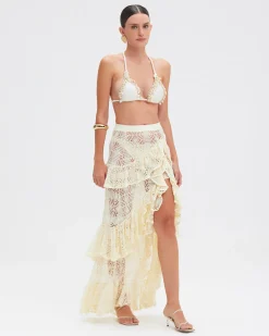PatBO PINE LACE BEACH SKIRT- Cover-ups