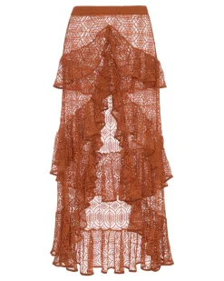 PatBO PINE LACE BEACH SKIRT- Cover-ups