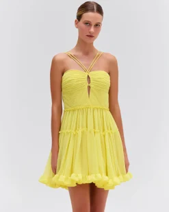 PatBO Pleated Chiffon Mini Dress (FINAL SALE)- Dresses & Jumpsuits