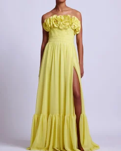 PatBO Pleated Strapless Maxi Dress (FINAL SALE)- Dresses & Jumpsuits