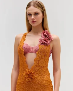 PatBO PLUNGE LACE MINI DRESS (EXCLUSIVE)- Dresses & Jumpsuits