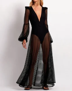 PatBO Plunge Netted Beach Dress (FINAL SALE)- Beach Dresses