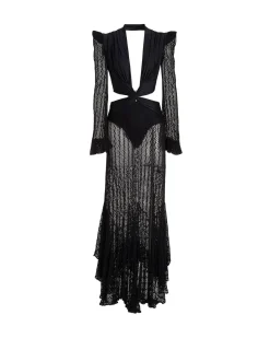PatBO PLUNGE NETTED BEACH DRESS (EXCLUSIVE)- Beach Dresses|Dresses & Jumpsuits