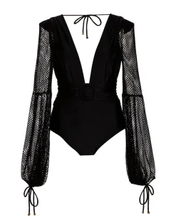PatBO Plunge Netted One Piece- One Pieces