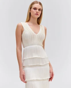 PatBO Plunging Fringe Midi Dress (FINAL SALE)- Dresses & Jumpsuits