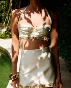 PatBO PORTOFINO BEADED MINI SKIRT- Cover-ups