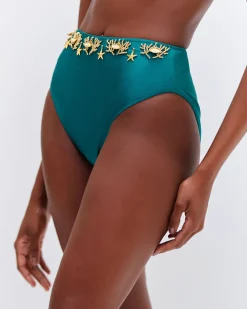 PatBO PORTOFINO HAND-BEADED BIKINI BOTTOM- Bikinis