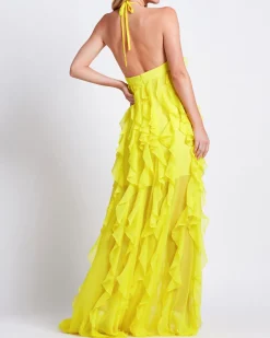 PatBO RUFFLE HALTERNECK MAXI DRESS (FINAL SALE)- Dresses & Jumpsuits