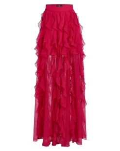 PatBO Ruffle Maxi Skirt (FINAL SALE)- Matching Sets|Bottoms