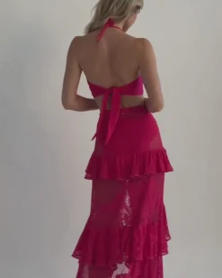 PatBO Ruffled Lace Beach Skirt- Cover-ups