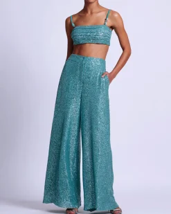PatBO Sequin Cropped Top (FINAL SALE)- Tops & Bodysuits